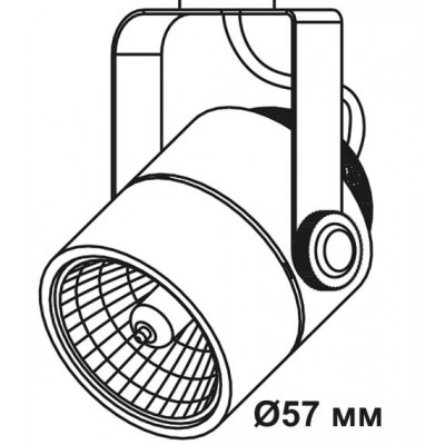 Трековый однофазный светильник под лампу GU5.3 черный