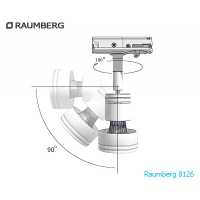 Трековый светильник 3L GU10R серый Raumberg