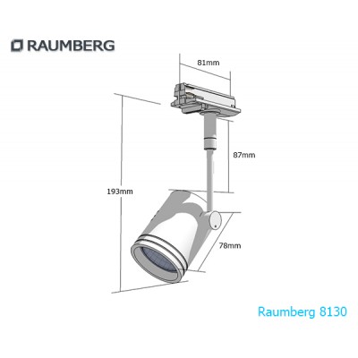 Трековый светильник 3L GU10 серый Raumberg