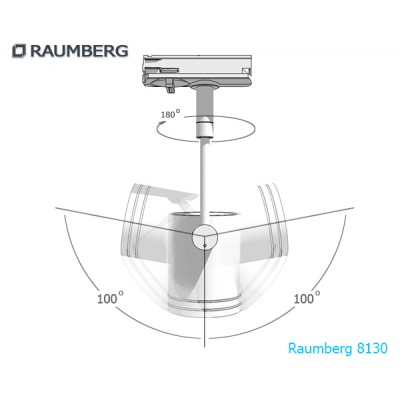 Трековый светильник 3L GU10 черный Raumberg