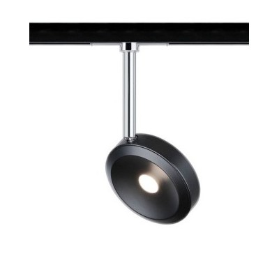 Трековый LED светильник Discus 5W Paulmann Диммируемый Черный матовый