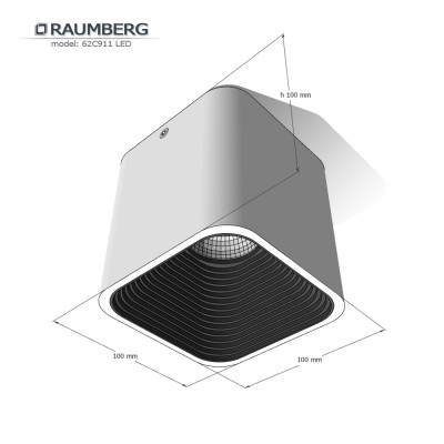 Светильник накладной светодиодный RAUMBERG 62C911 Белый 9вт 2700к