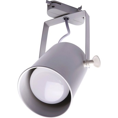 Трековый однофазный светильник под лампу E27 белый корпус