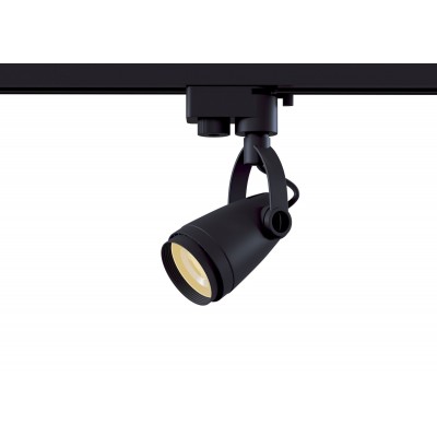 Трековый однофазный светильник под лампу GU10 цвет Черный