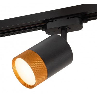 Трековый светодиодный LED светильник Denkirs 7w 3000k Черный/золото