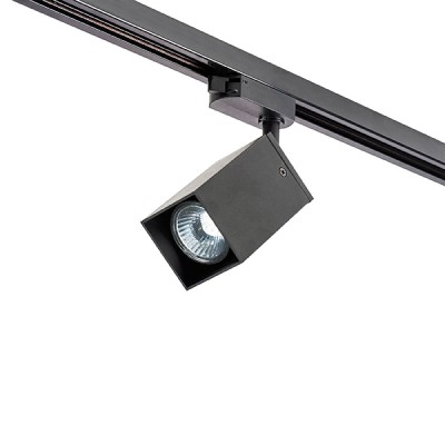 Трековый однофазный светильник RULLO SQ под лампу GU10 Черный корпус