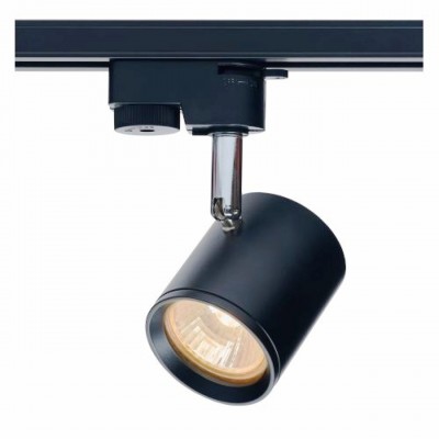 Трековый однофазный светильник под лампу GU10 Черный