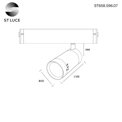 Трековый светодиодный LED светильник ST-Luce Skyline 220V 7W 2700-6000k ZOOM черный