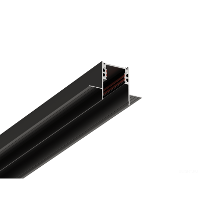 Магнитный трековый низковольтный встраиваемый шинопровод TRACK-LINE 24V 1250мм черный