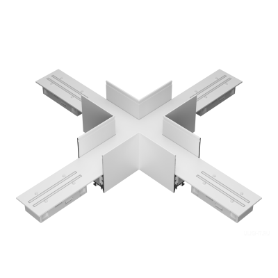 Соединитель X-образный TRACK-LINE 24V белый