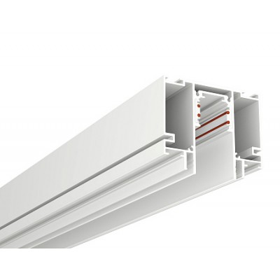 Шинопровод в натяжной потолок Ткань/ПВХ для трековых магнитных светильников белый 2000мм
