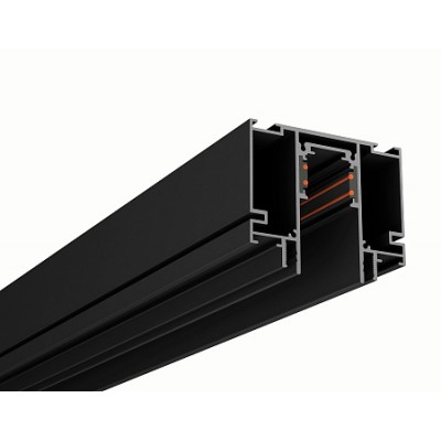Шинопровод в натяжной потолок Ткань/ПВХ для трековых магнитных светильников черный 3000мм